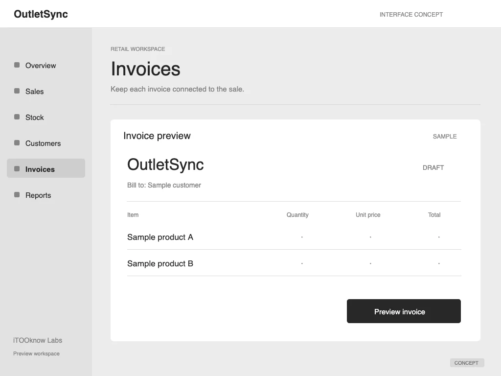 OutletSync / Invoicing