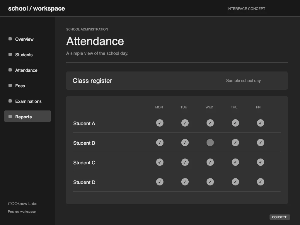School software / Attendance